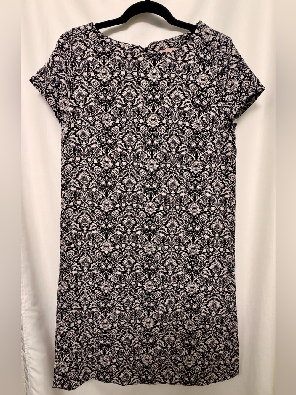 Philosophy Republic Clothing Black White Damask Shift Dress Small
